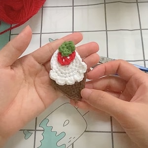 Modèle au crochet en épingle à cheveux crème glacée, crème glacée au crochet, modèle au crochet en épingle à cheveux, fichier numérique anglais