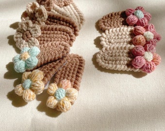 Crochet Daisy Hairclip Pattern, Crochet Clip Pattern, Hair Clip Crochet Pattern, Kids Crochet Pattern, Clip Cover Pattern