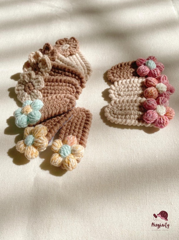 Crochet Daisy Hairclip Pattern, Crochet Clip Pattern, Hair Clip Crochet Pattern, Kids Crochet Pattern, Clip Cover Pattern