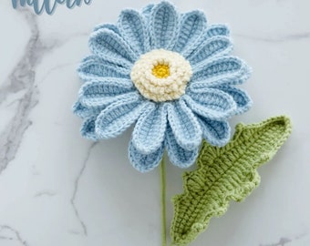 あみぐるみガーベラの花のかぎ針編みパターン、ガーベラの花のかぎ針