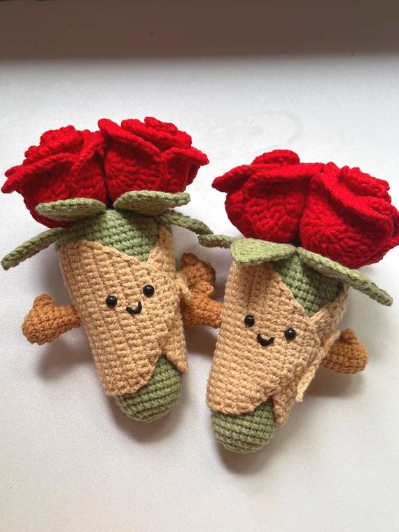 Jellycat Rose Bouquet Crochet PDF Pattern - How to Crochet Cute Bouquet Amigurumi - Mother's Day Crochet Flower - Gift for Her Crochet