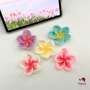 Mönster för virkade hårspännen med blommor, mönster för virkade klämmor, mönster för virkad hårspänne, mönster för virkad hårspänne för barn, mönster för klämmöverdrag