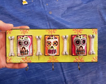 Dia De Los Muertos key rack.