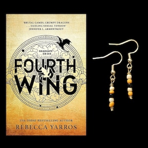 fourth wing inspired earrings || booklybeads