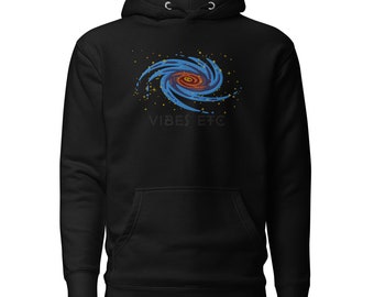 Spiral Space Galaxy Large Embroidery | Hoodie