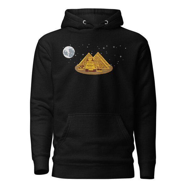 Egyptian Sphinx and Pyramids | Streetwear hoodie apparel | embroidery | Vibes etc. goods | Unisex, Women, Men Urban Clothing