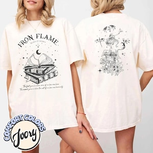 Comfort Colors® Iron Flame Shirt, Vierter Flügel Drachen Rider T-Shirt, Rebecca Yarros inspiriert Shirt, Violet Sorrengail Bücherwurm Geschenk