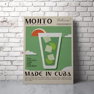 Retro Negroni Koktajl Plakat Vintage Bar Dekoracja Prezent Dla Mężczyzn Tata Barman, Alkohol Wall Art Drink Malarstwo Kuchnia Wall Print