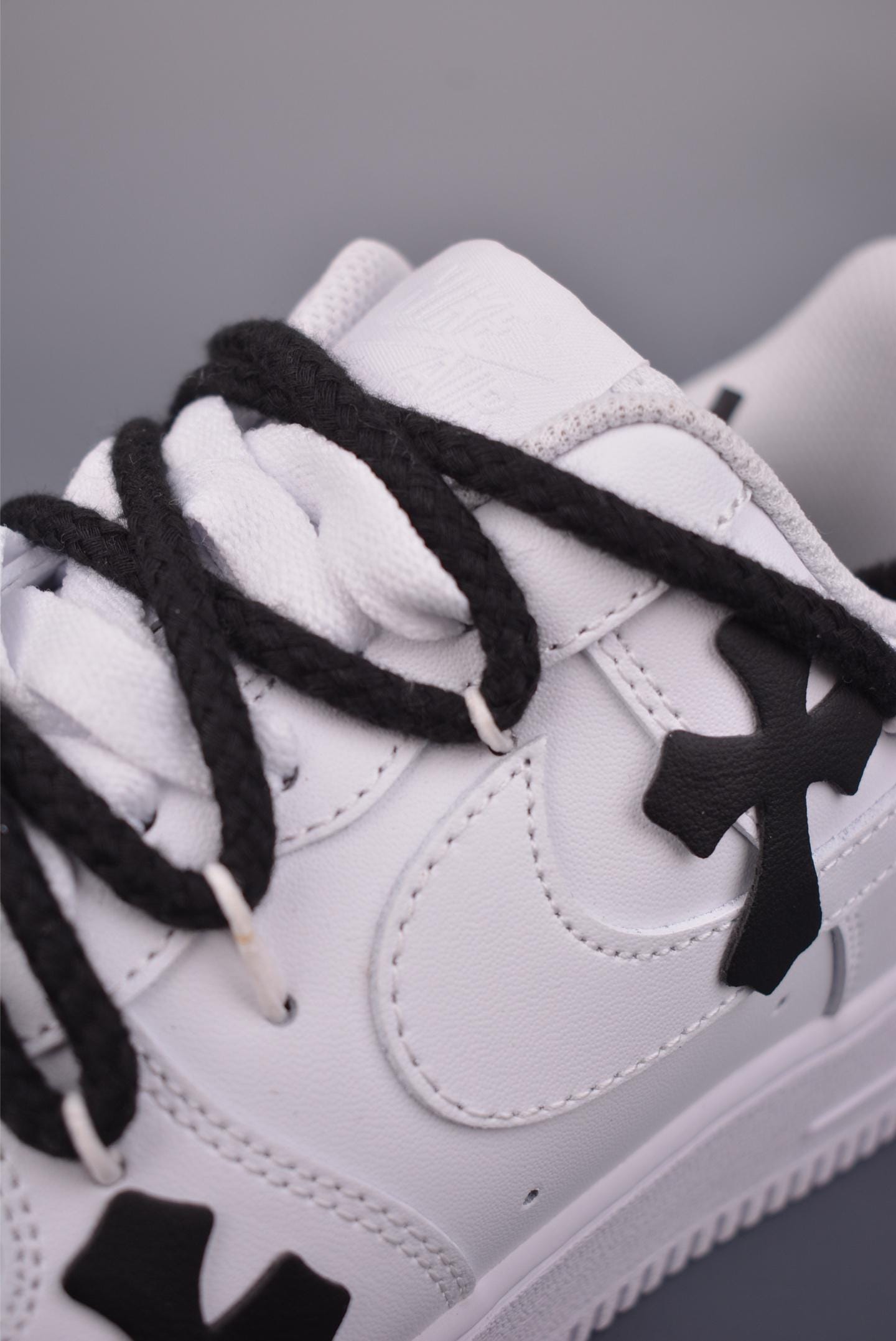 Custom Cross AF1 | Gothic Style Air Force 1 | Black Cross Sneakers