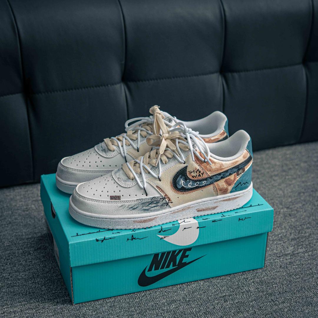 nike court vintage custom