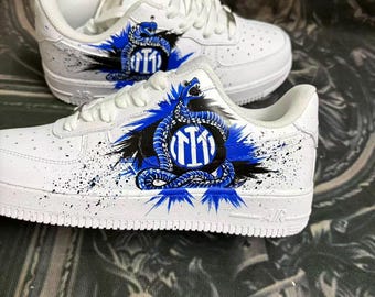 Custom hand painted Nike Air Force 1 sneakers created from your own image.