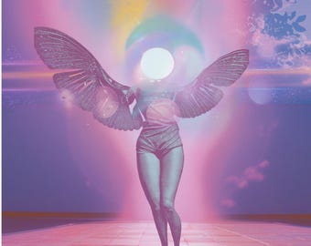 Surreal Pastel Fairy Poster | Dreamcore Fairycore Whimsigoth Wall Art
