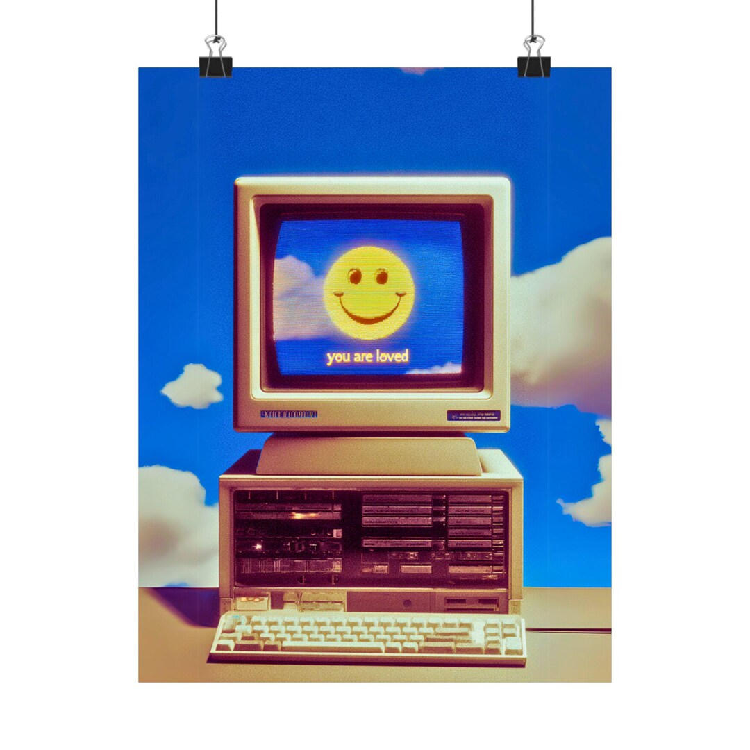 Webcore Cybercore Wall Art | Frutiger Aero Retro Computer Art - Etsy