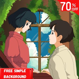 Custom Ghibli-Style Art | Anime Portraits for Couples, Families & Pets, Anime From Photo, Personalized Anime, Mother Day Gift