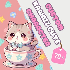 Pegatinas Kawaii personalizadas / Pegatinas Kawaii / Pegatinas Kawaii lindas Chibi / Pegatinas personalizadas / Emotes de Twitch / Insignias de Twitch / Pegatinas Chibi / Chibi por encargo