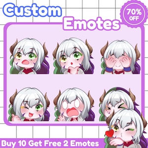 High Quality Custom Premium Twitch Emotes | Twitch Emoji for streamer | youtube, Twitch, Discord | Cute Chibi anime style