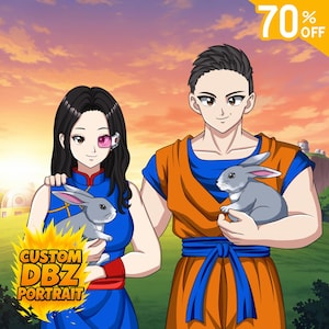 Custom Dragon Ball Z Portrait: Anime Style Family Art