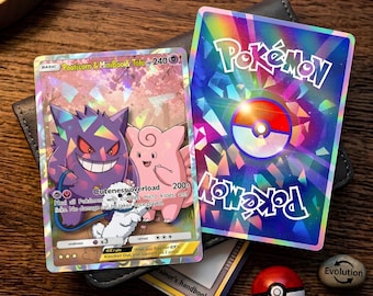 Custom Pokémon-Inspired Couple Keepsake Wedding & Anniversary Photo to Holo Card
