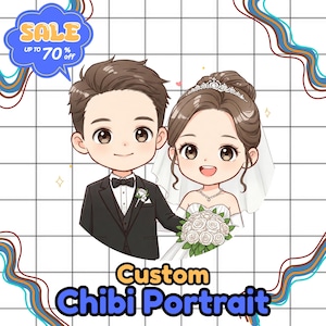 Individuelles Anime Portrait Auftragsarbeit | Benutzerdefinierte Kawaii Porträt | Chibi Porträt | Paar Porträt | Familienporträt | Valentinstag Geschenk