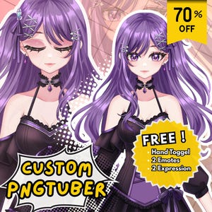 Custom PNGTuber Commission, Personalized Anime Avatar Design for Twitch & YouTube, Veadotube Mini Model, Unique Streamer Character Art