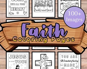 Children's Faith Coloring Pages | Bible Scripture, Jesus, Angels (Digital Download)