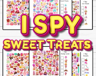 Sweet Treats I Spy Activities: Set of 5 Printable Games (Digital Download)