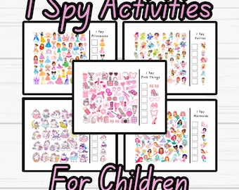 I Spy Activity Set: Mermaid, Unicorn, Princess, Fairy (Digital Download)
