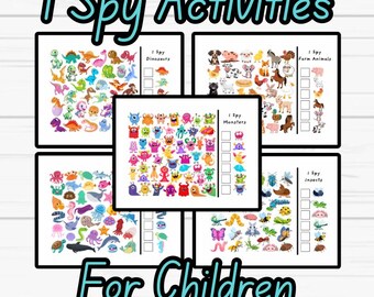 I Spy Activity Set: Monsters, Ocean, Dinosaurs (Digital Download)