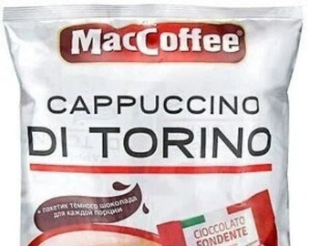 15 Stück Kaffeegetränk 3in1 MacCoffee Cappuccino Di Torino mit dunkler Schokolade