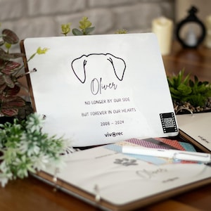 Álbum de recortes conmemorativo para perros personalizado, álbum de fotos para perros, regalo conmemorativo para mascotas, regalo de recuerdo para amantes de los perros, regalo para dueños de mascotas