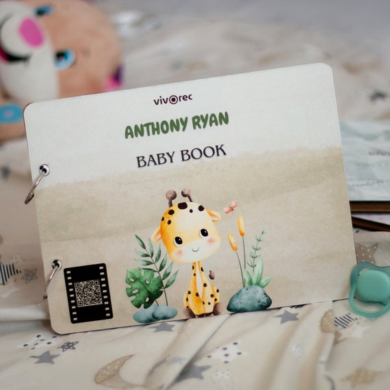 Personalized Baby's First Year Book, Record Book, Baby Memory Book