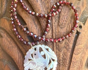 Gemstone and Mother of Pearl Necklace