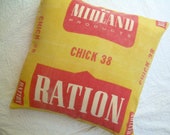 Grain Sack Pillow - 20" Chick Ration