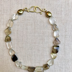 Faceted Bio Lemon Topaz Gemstone Necklace Bild 1