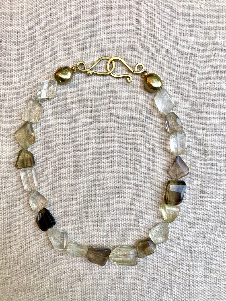 Faceted Bio Lemon Topaz Gemstone Necklace Bild 1