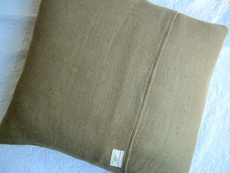 Burlap Pillow Sham 26 Repurposed California Potato Sack image 5