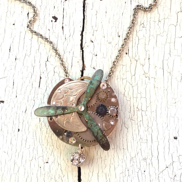 Collar vintage reutilizado - Fase lunar