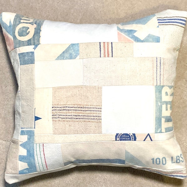 Grainsack Patchwork Pillow Cover