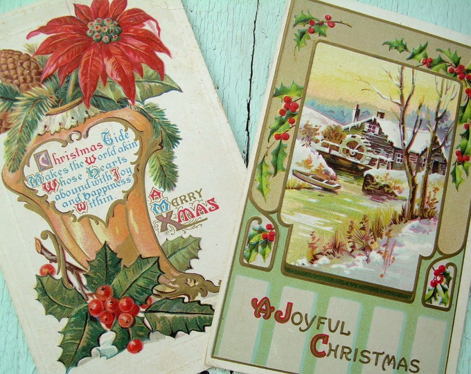 Vintage Christmas Postcards Etsy