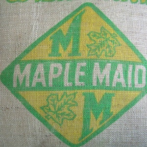 Burlap Pillow Sham 26 Repurposed California Potato Sack image 4