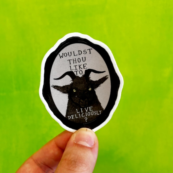 The witch black phillip wouldst thou like to live deliciously sticker