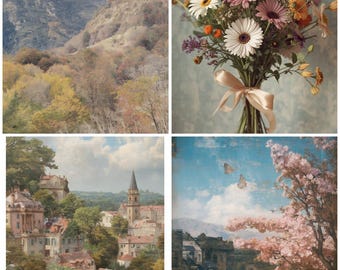 Nature Wall Art | Vintage Floral & Nature Prints for Gallery Wall | Printable Digital Download