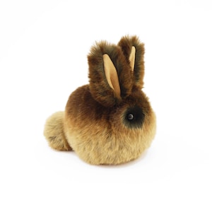 Stuffed Easter Bunny Stuffed Animal Cute Plush Toy Bunny Kawaii Plushie Cinnamon Brown Bunny Rabbit Fuzzy Toy in Three Sizes