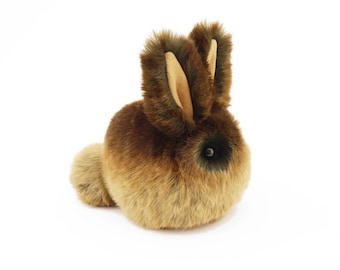 Stuffed Easter Bunny Stuffed Animal Cute Plush Toy Bunny Kawaii Plushie Cinnamon Brown Bunny Rabbit Fuzzy Toy in Three Sizes