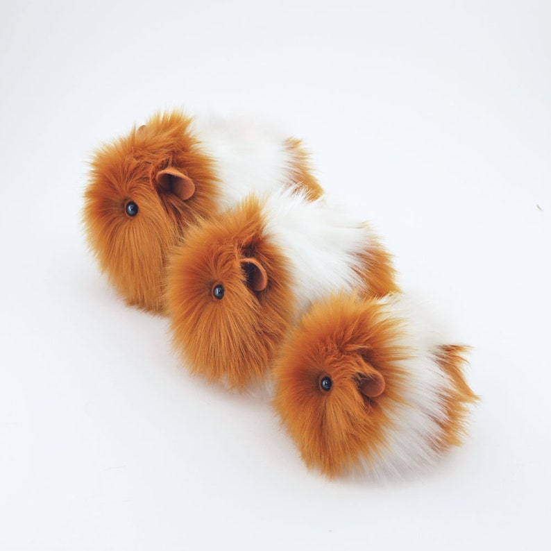 Stuffed Guinea Pig Plush Animal Toy Fuzziggle Benny Small Size Etsy