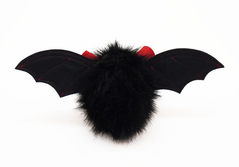 Stuffed Bat Stuffed Animal Cute Plush Toy Kawaii Plushie Vlad the Vampire Bat Snuggly Cuddly Faux Fur Bat Halloween Gift Small 4x5 Inches image 4