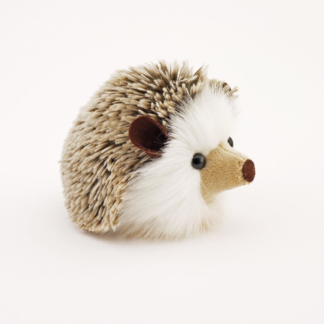 Stuffed Hedgehog Stuffed Animal Sebastian the Plush Toy Brown Etsy
