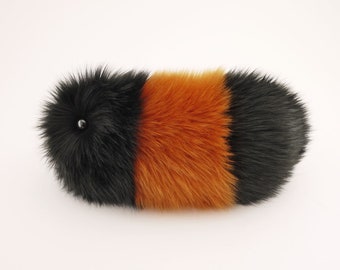 Caterpillar Stuffed Animal Cute Plush Toy Caterpillar Wooly Bear the Orange and Black Snuggle Worm Cuddly Faux Fur Toy Small 5x14 Inches