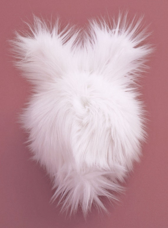 Fluffy Bunny Stuffed Animal Cute Plush Toy White Cottonball