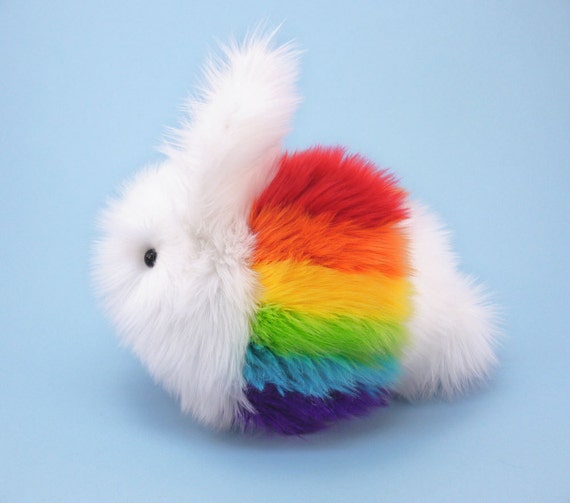 rainbow stuffed bunny